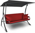 Elegante Garten-Hollywoodschaukel Joy mit Bett-Funktion - Rot